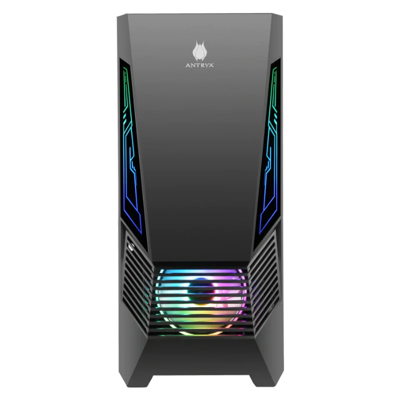ALIESCOOPER- CASE GAMER ANTRYX XTREME NC-257, FAN RGB, TAPA LATERAL VIDRIO, FUENTE 500W